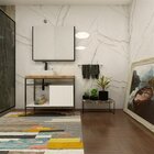 Gabinete De Banheiro Frame 100cm Branco/tropical