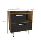 Gabinete De Banheiro Goldie 2 Pt Preto E Madeirado