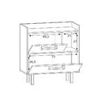 Gabinete De Banheiro Goldie 2 Pt Preto E Madeirado