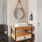 Gabinete De Banheiro Harley Com Espelho E Cuba Dalla Branca