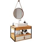 Gabinete De Banheiro Harley Com Espelho E Cuba Dalla Branca