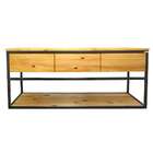 Gabinete De Banheiro Iron Rústico Madeira E Preto