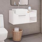 Gabinete De Banheiro Issac 1 Pt Branco 75 Cm