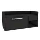Gabinete De Banheiro Issac 1 Pt Preto 75 Cm