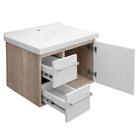 Gabinete De Banheiro João Pessoa 60cm Cor:barrique-branco