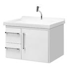 Gabinete De Banheiro João Pessoa 60cm Cor:branco-preto