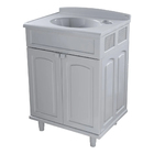 Gabinete De Banheiro Lavatório Plástico Gab2 Cinza Astra