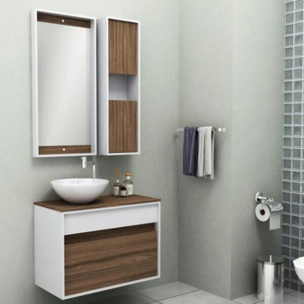 Gabinete de Banheiro Modena 58x61x42cm Terracota Darabas Agardi