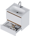 Gabinete De Banheiro Montado Em Aço Branco 60cm Vanilla Cozim