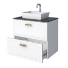 Gabinete De Banheiro Montado Em Aço Branco 67cm Odin Cozimax