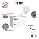 Gabinete De Banheiro Montado Em Aço Branco C/ Lavatório Roma