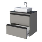 Gabinete De Banheiro Montado Em Aço Cinza 60cm Gaia Cozimax