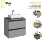 Gabinete De Banheiro Montado Em Aço Cinza 60cm Gaia Cozimax