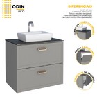 Gabinete De Banheiro Montado Em Aço Cinza 67cm Odin Cozimax