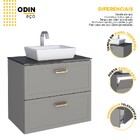 Gabinete De Banheiro Montado Em Aço Cinza 67cm Odin Cozimax