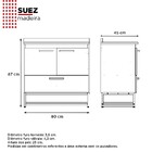 Gabinete De Banheiro Montado Em Madeira Branco 80cm Suez C/ G