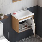 Gabinete De Banheiro Montado Em Madeira Branco C/ Lavatório E