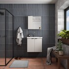 Gabinete De Banheiro Montado Em Madeira Nude 60cm Aster C/ La