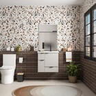 Gabinete De Banheiro Montado Em Madeira Nude 60cm Orquídea C/