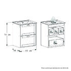 Gabinete De Banheiro Montado Em Madeira Nude Danúbio C/ Pé Co