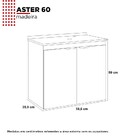 Gabinete De Banheiro Montado Em Madeira Preto 60cm Aster C/ L