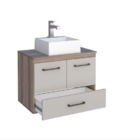 Gabinete De Banheiro Nude E Tamarindo Em Madeira Sem Tampo Se