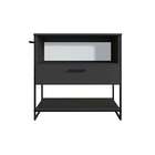 Gabinete De Banheiro Paricel 1 Pt 1 Gv Grafite E Preto