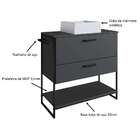 Gabinete De Banheiro Paricel Com Cuba Ametista Branca 1 Pt 1