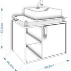 Gabinete De Banheiro Porto 1 Pt Branco E Preto