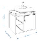 Gabinete De Banheiro Porto 1 Pt Branco E Preto