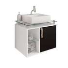 Gabinete De Banheiro Porto 1 Pt Branco E Preto