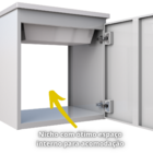 Gabinete De Banheiro Preto Em Aço Com Espelheira E Lavatório