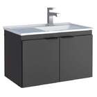 Gabinete De Banheiro Preto Em Madeira Com Lavatório Midi Cozi