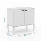 Gabinete De Banheiro Provençal Completo Branco Movelbento