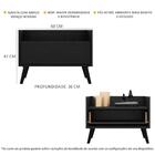 Gabinete De Banheiro Retrô Multimóveis 60 Cm Fg3624 Preto