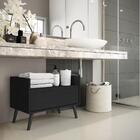 Gabinete De Banheiro Retrô Multimóveis 80 Cm Fg5000 Preto