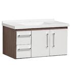 Gabinete De Banheiro San Marino 80cm Revest/branco