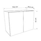 Gabinete De Banheiro Sem Cuba 79,6cm Vittare Carvalho/branco