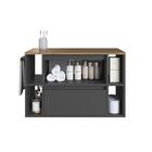 Gabinete De Banheiro Sierra 1 Pt 1 Gv Grafite E Mel