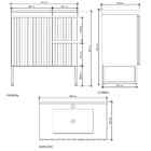 Gabinete De Banheiro Silvie Em Mdf Branco E Santiago Ripado -