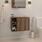 Gabinete De Banheiro Soft 1 Pt Nogal 60 Cm