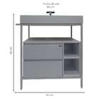 Gabinete De Banheiro Steel Wood 2 Gv Branco