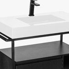 Gabinete De Banheiro Steel Wood 2 Gv Branco E Preto