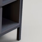 Gabinete De Banheiro Steel Wood 2 Gv Concreto E Preto