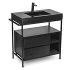 Gabinete De Banheiro Steel Wood 2 Gv Preto