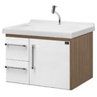 Gabinete De Banheiro Suíça 60cm Revest/branco