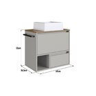 Gabinete De Banheiro Suspenso 60cm Com 1 Nicho 1 Toalheiro 1