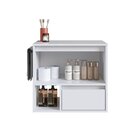 Gabinete De Banheiro Suspenso 60cm Com 1 Nicho 1 Toalheiro 1