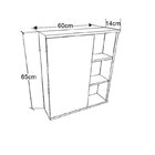 Gabinete De Banheiro Suspenso 68cm Com Balcão 1 Porta 1 Gavet