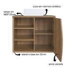 Gabinete De Banheiro Suspenso 70cm Laura Com 01 Porta E 02 Pr